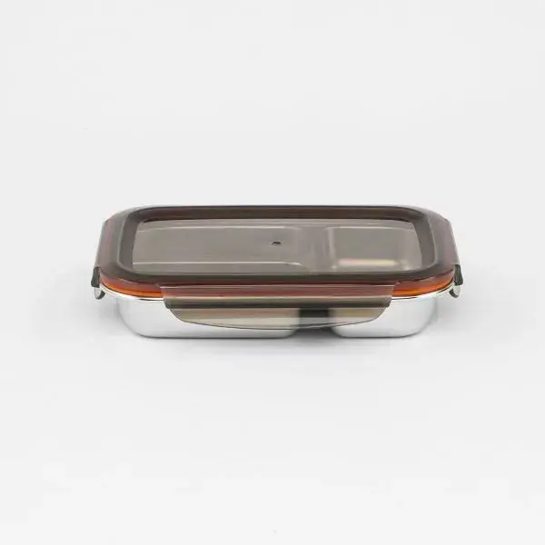 Cuitisan Rectangle Airtight Food Storage Container (560Ml) With Divider 1