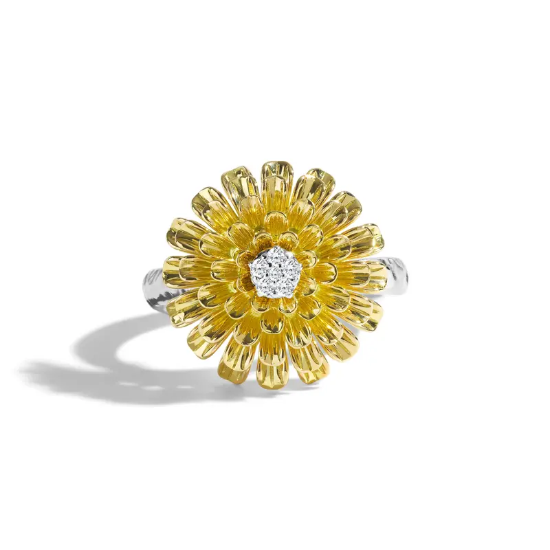Dandelion-Themed Diamond Engagement Ring 1