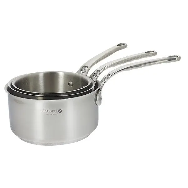 De Buyer Milady Tri-Piece Stainless Steel Saucepan Set (16 Cm, 18 Cm, 20 Cm) 1