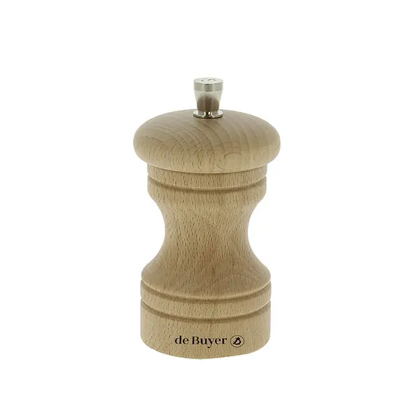 De Buyer Natural Wooden Pepper Mill – Paso Model, 10 Cm 1