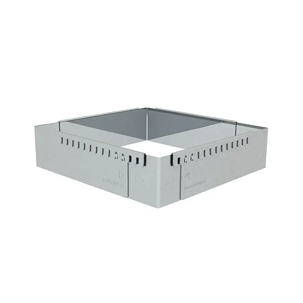 De Buyer Stainless Steel Adjustable Entremets Frame – Square 20 Cm Pastry Ring 1