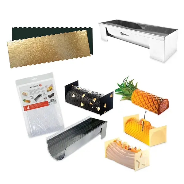 Detachable Yule Log Drip Tray Kit – Includes 4 Decor Transfer Sheets & 5 Supports 1