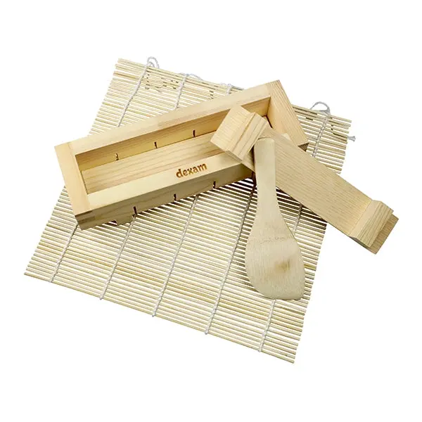 Dexam Bamboo Sushi Making Kit – 4-Piece Set 1