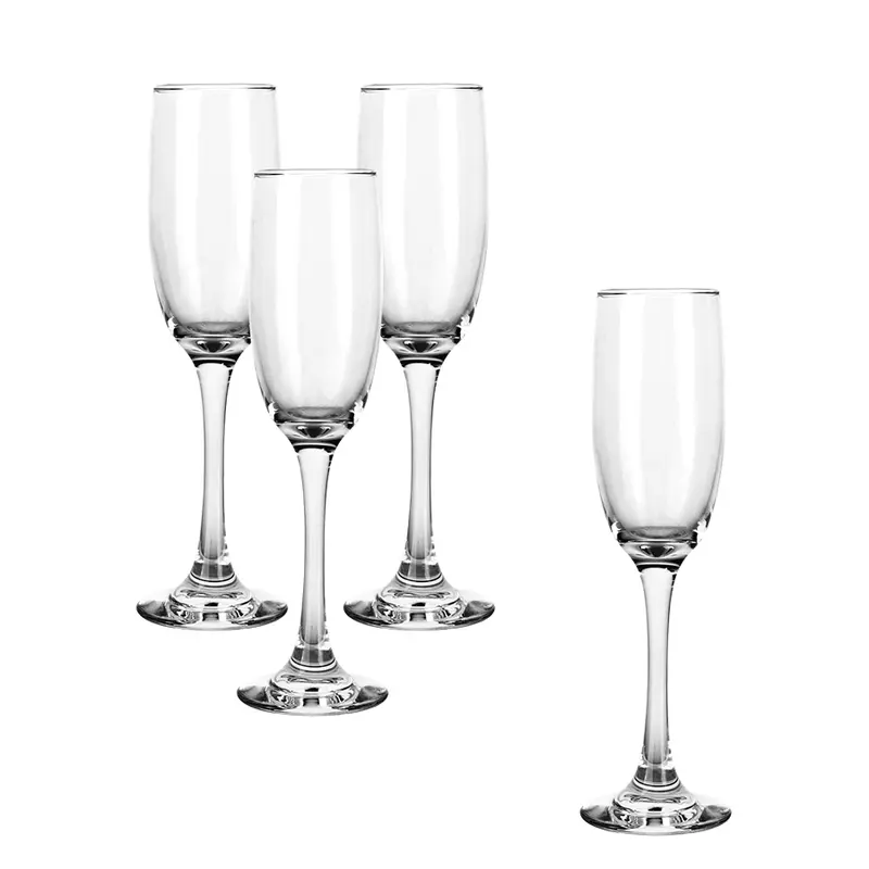 Dion 8 Oz Champagne Flutes – Set Of Four Elegant Stemmed Glasses 1