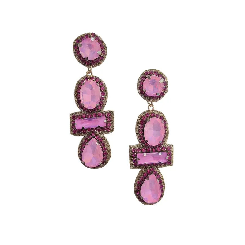 Dolly Pink Gemstone Accent Earrings 1