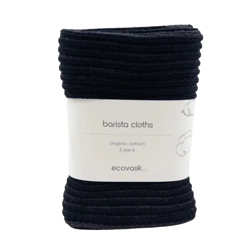 Ecovask Barista Cloths (2-Pack) – Raven Black Microfibre Towels 1