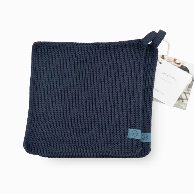 Ecovask Navy Cotton Pot Holders – Pack Of 2 1