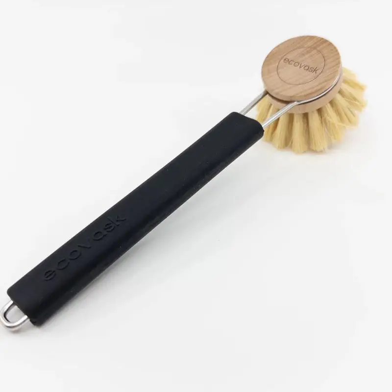 Ecovask Tampico Fiber Dish Brush – Sustainable Black Design 1