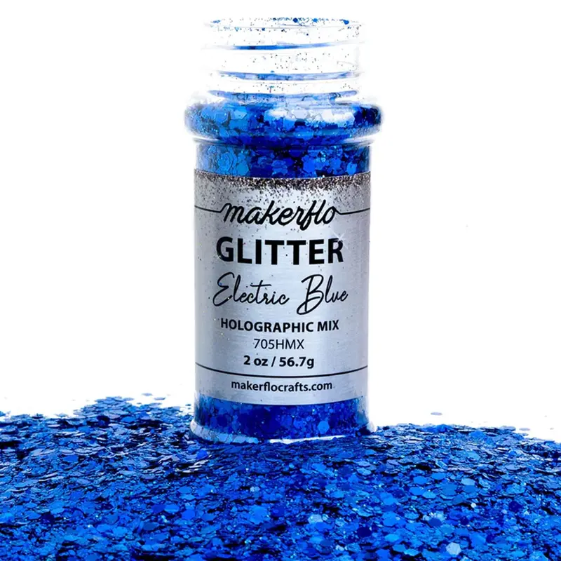 Electric Blue Neon Chunky Glitter 1