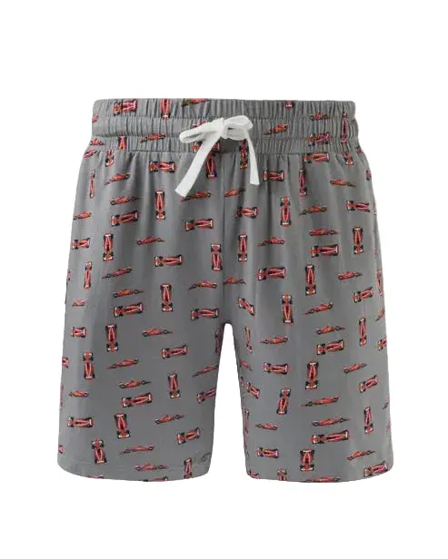 F1 Racer-Inspired Bamboo Sleep Shorts For Men 1