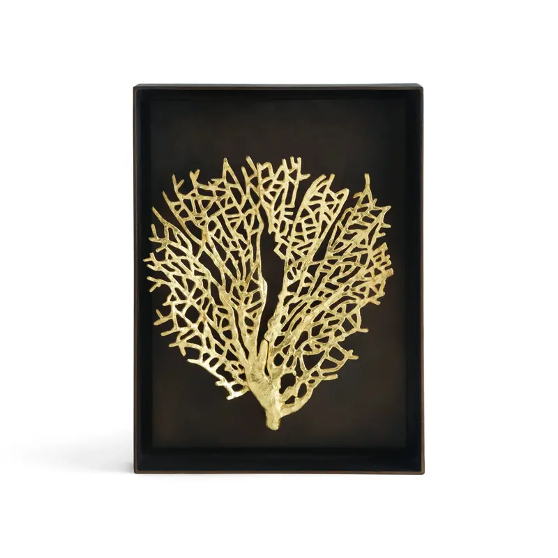 Fan Coral Gold Wall Shadow Box 1