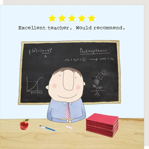 Five Star Teacher Appreciation Card – Boy Theme 1