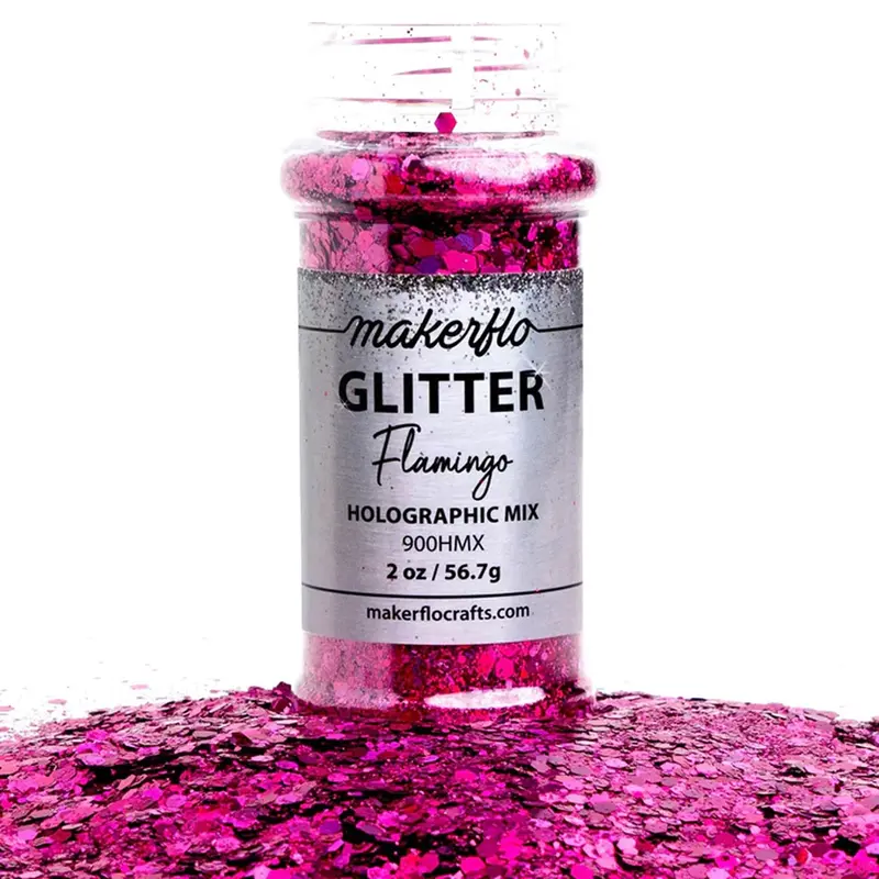 Flamingo Pink Chunky Glitter Blend 1