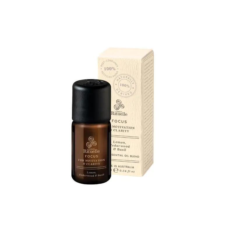 Focus Blend Essential Oil: Lemon, Cedarwood & Basil 1