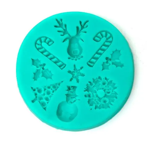 Food-Safe Silicone Christmas Icons Baking Mould 1