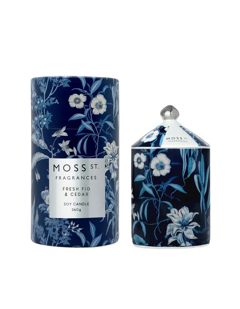Fresh Fig & Cedar Soy Candle – 360G Premium Ceramic Jar 1
