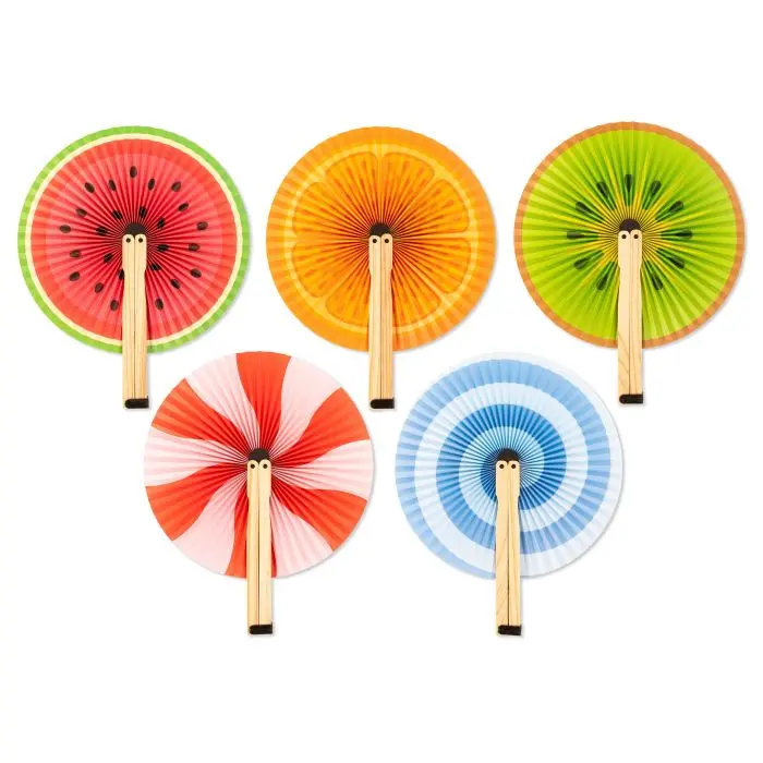 Fruity & Sweet Themed Decorative Paper Fans 1