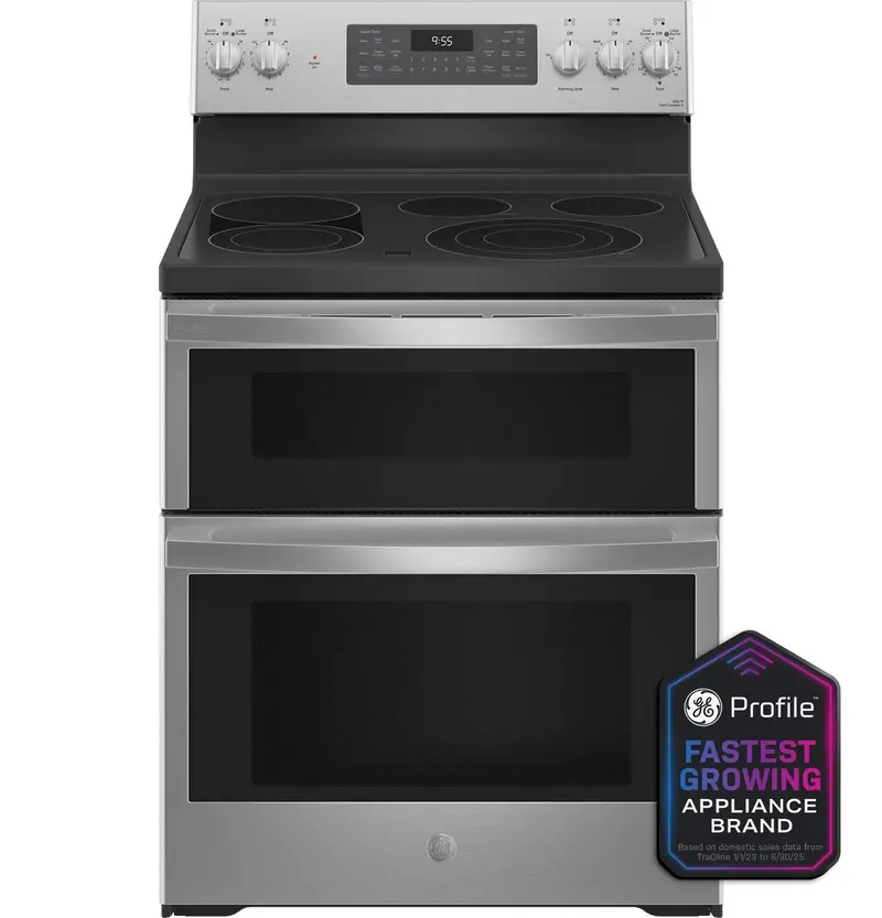 Ge Profile 30" Smart Electric Double Oven Convection Range With Air Fry (No Preheat) 1