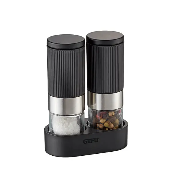 Gefu Tusome Dual Salt & Pepper Grinder Set – Adjustable Ceramic Mechanism 1