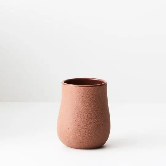 Gingerbread-Colored Wide Mona Ceramic Vase 1