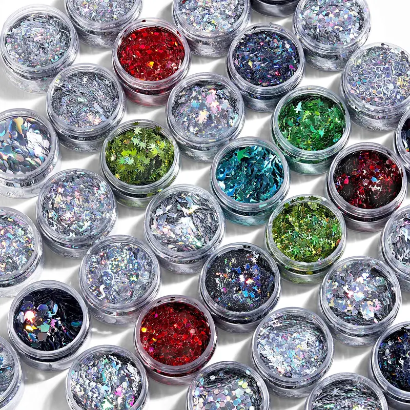 Glitter Shapes Assortment Pack – 33 Unique Cutouts 1