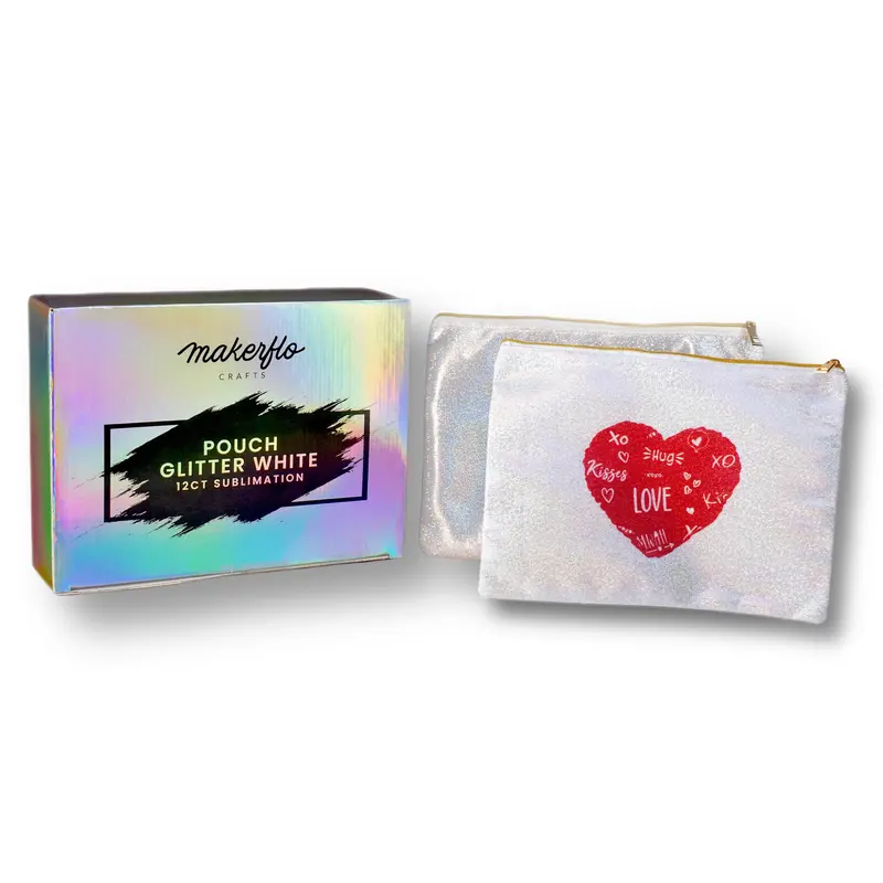 Glitter-White Sublimation Transfer Pouch For Mug & Tumbler Pressing 1