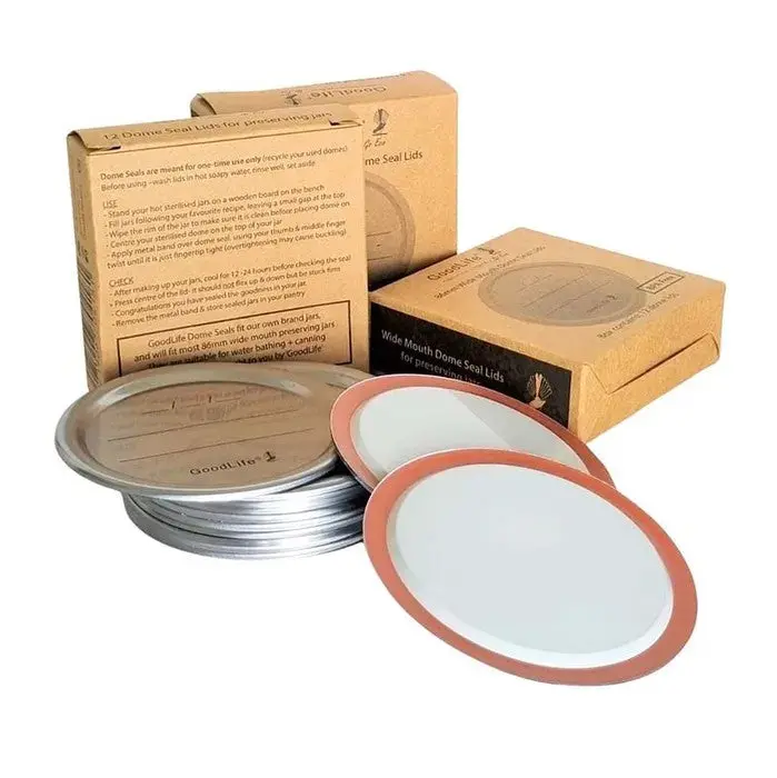 Good Life Dome-Seal Metal Lids For Mason Jars – 12-Piece Set 1