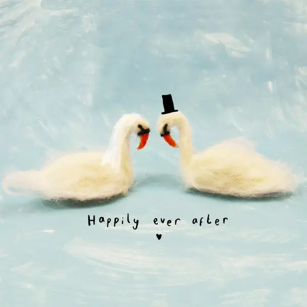 'Happily Ever After' Swan-Themed Wedding Keepsake 1