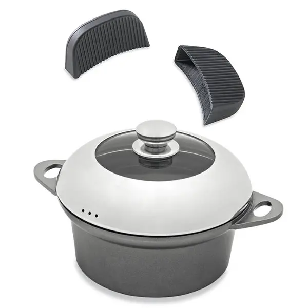 Heavy-Duty 'As Hard As Stone' 28 Cm Saucepan + 2 Silicone Pot Holders (Mathon) 1