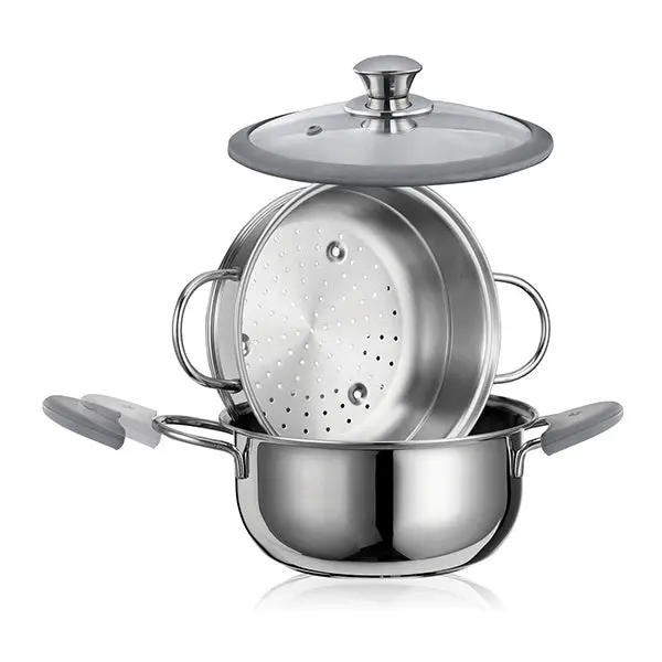 Inoxriv Premium Stainless Steel Steam Cooker – 22 Cm, 3.8 L Capacity 1