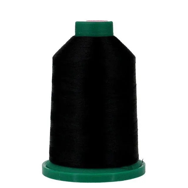 Isacord Polyester Embroidery Thread – Black, 5000M Spool 1