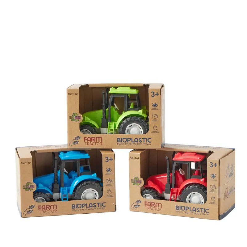 Jiggle & Giggle Bioplastic Farm Tractor Toy – Three Color Options 1