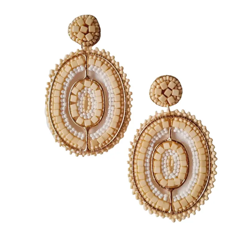 Jodie Beaded Hoop Earrings 1