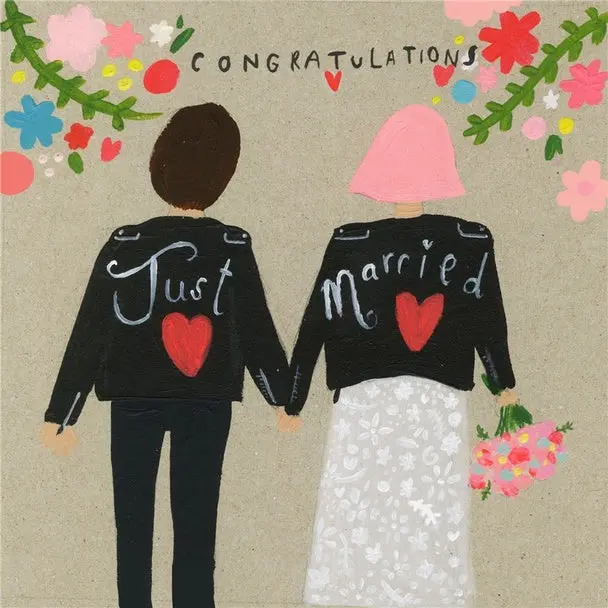 'Just Married' Wedding Decor Sign – Celebratory Wall Art 1