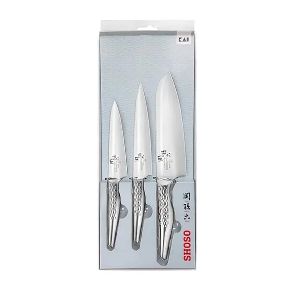 Kai Shoso Triple Knife Set – 12 Cm, 15 Cm, And 18 Cm Japanese Stainless Steel Chef’S Blades 1