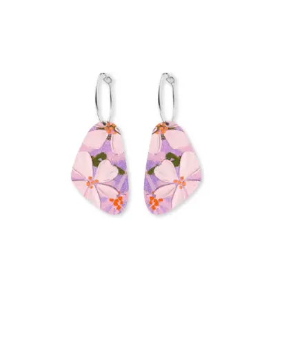 Kelsie Rose Pippi Hoop Earrings – Floral-Inspired Floating Detail 1
