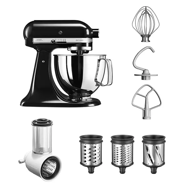 Kitchenaid 5Ksm125Ps Artisan Stand Mixer With Slicer And 3-Cylinder Grater Attachment 1