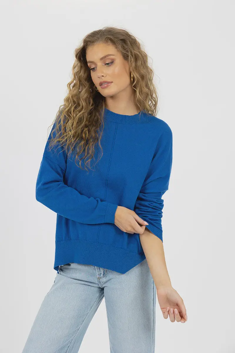 Klara French Blue Knit Sweater 1