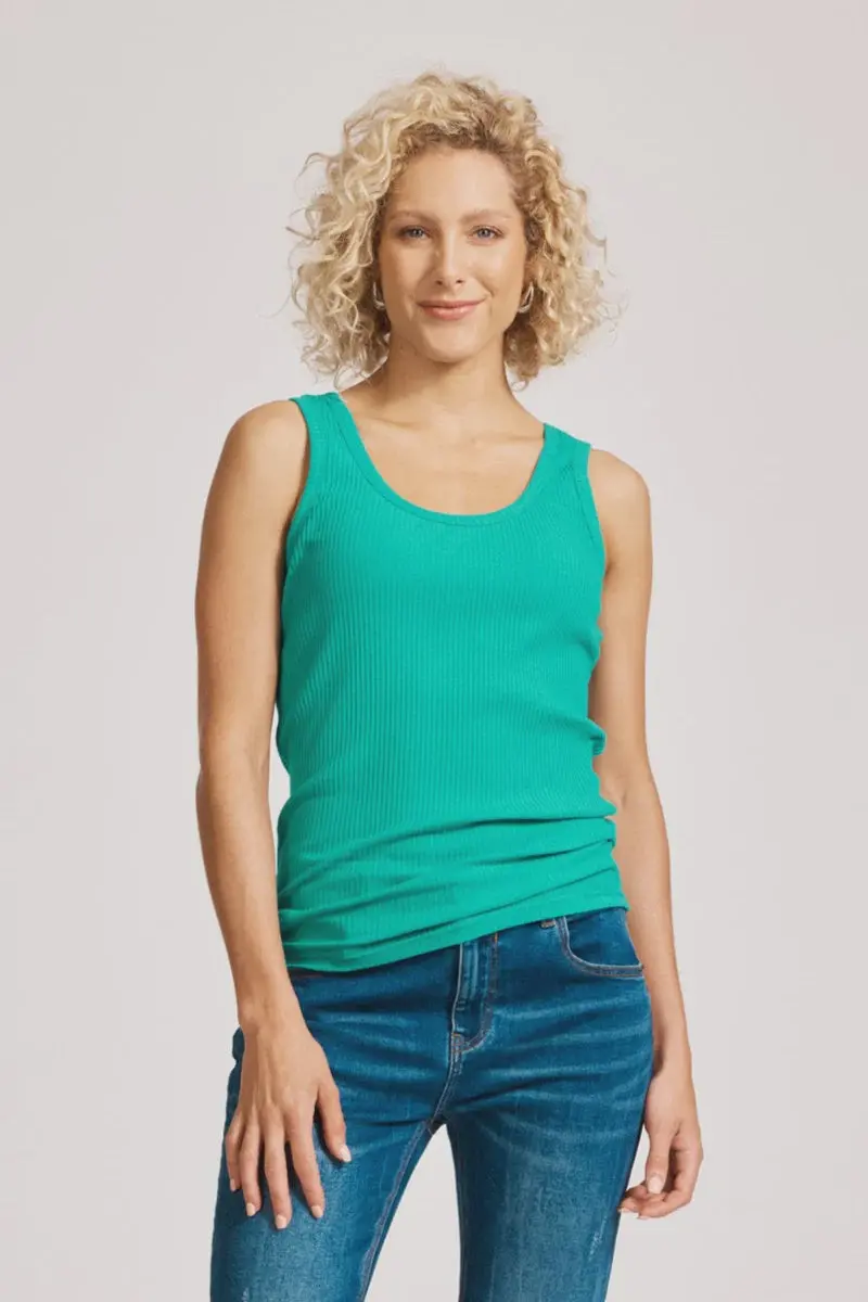 La Plage Lagoon Blue Lightweight Tank Top 1