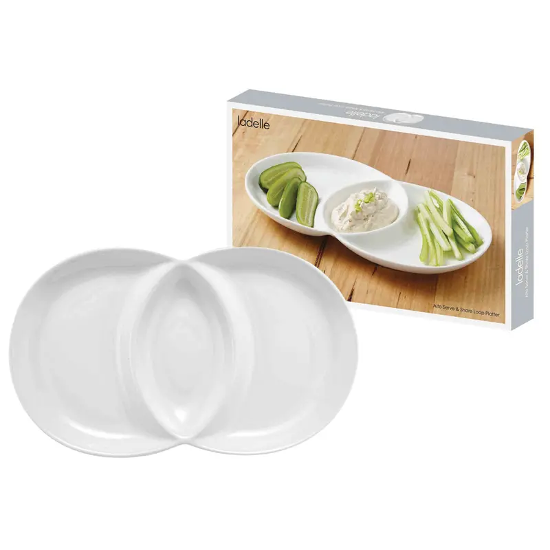 Ladelle Alto Serve + Share Loop Platter – Modern Serving Dish With Carry Handles 1