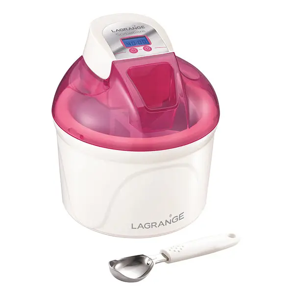 Lagrange Electric Ice Cream Maker – 1.8 L Raspberry-Colored Sorbet Machine 1