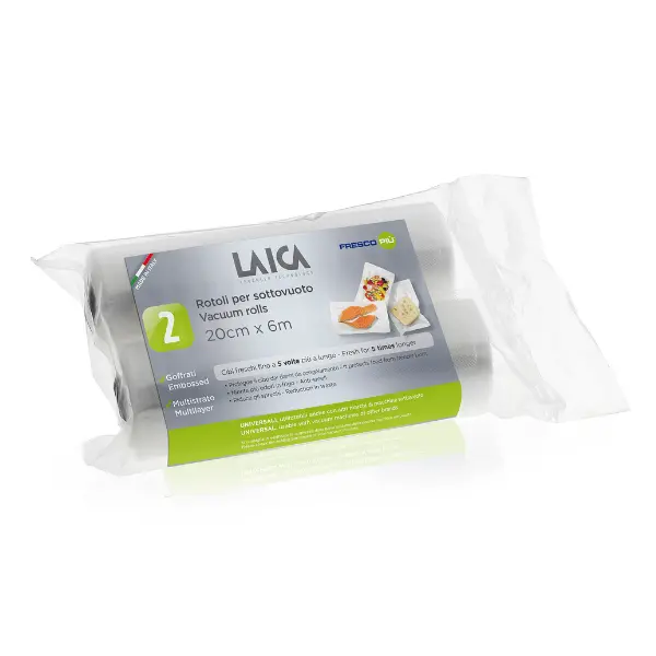 Laica Vacuum-Seal Bag Rolls – 20Cm × 6M (2-Pack) 1