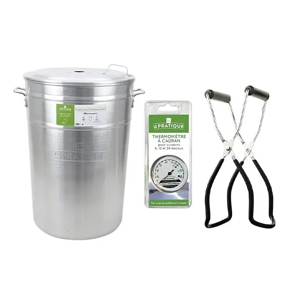 Large-Capacity Pressure Canner Kit (90 L, 24 Jars) With Dial Thermometer & Jar Tongs 1