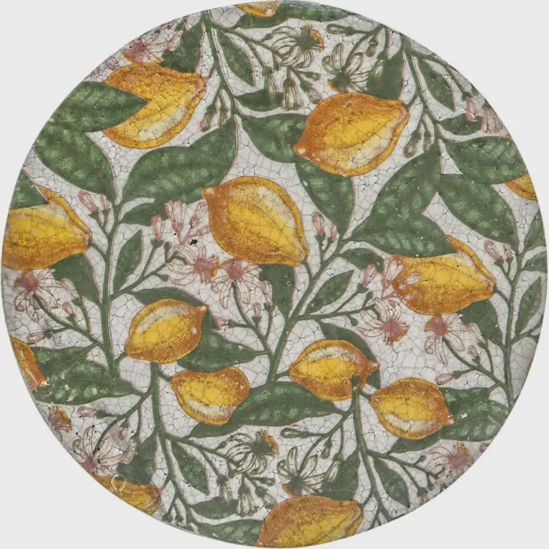 Lemoncello Ceramic Round Serving Platter 1