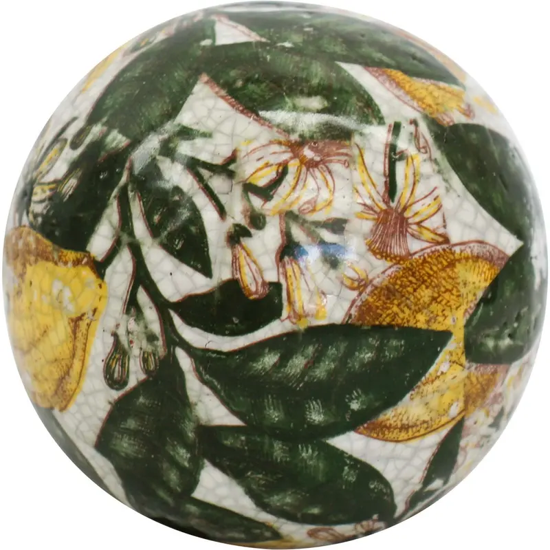 Lemoncello Hand-Blown Glass Decorative Orb 1