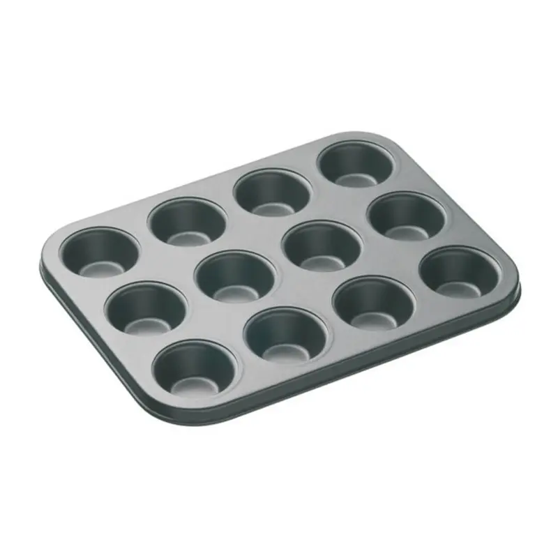 Mastercraft 12-Cavity Mini Tart Pan – 26X20Cm Non-Stick Baking Tray 1