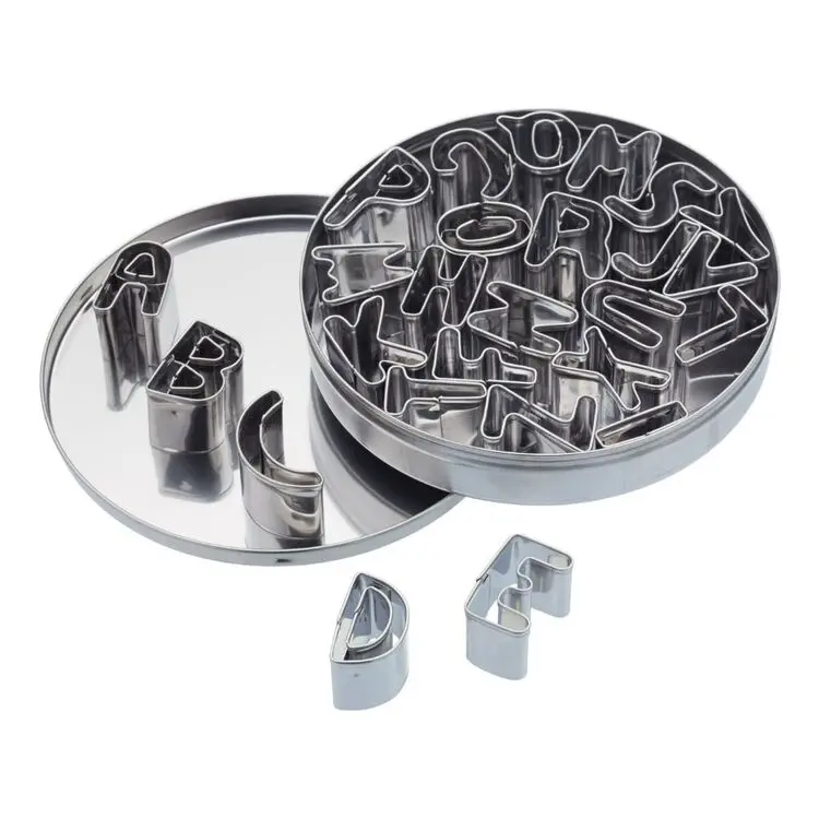 Mastercraft Alphabet Cookie Cutters In Vintage Tin (26-Piece) 1