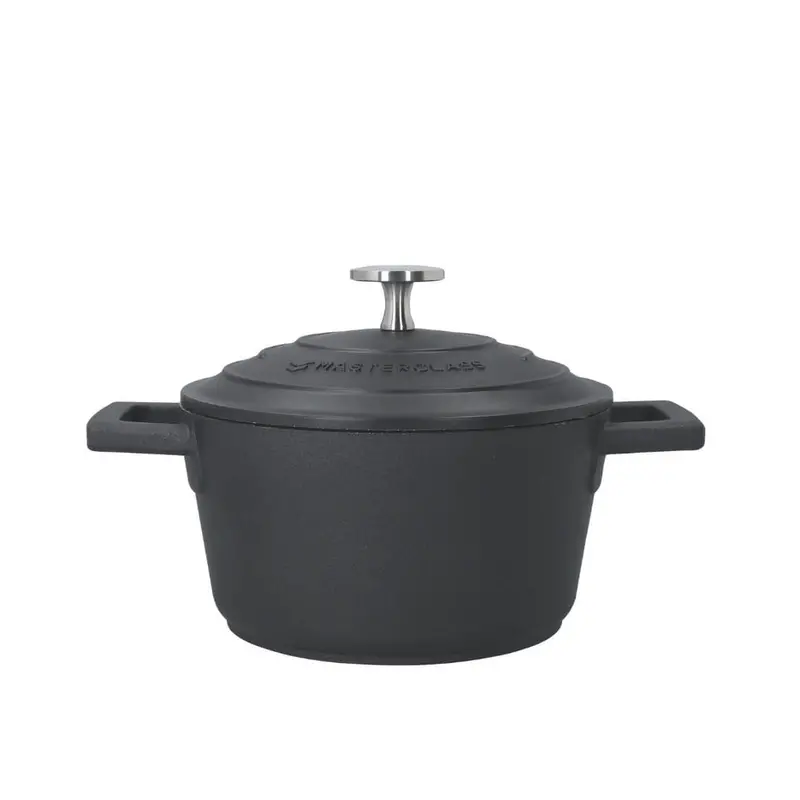 Mastercraft Black Cast Aluminium Round Casserole Pot 3