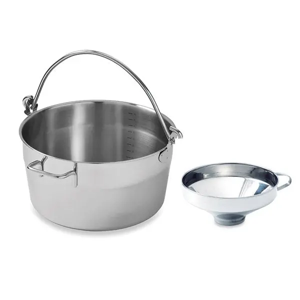 Mathon 30 Cm Stainless Steel Jam Pan + 14 Cm Stainless Steel Funnel 1