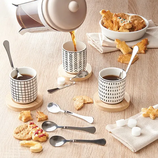 Mathon 6-Piece Stainless Steel Bent Coffee Spoons – 11 Cm 1